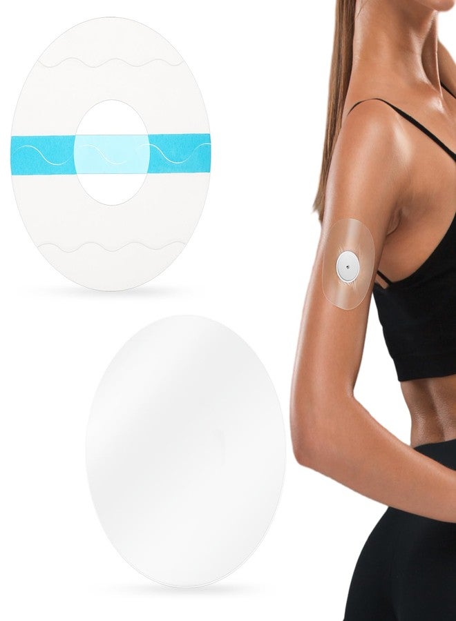 WY LIGHTING LEVEL 30 Pack Latex-Free Glucose Sensor Covers Medical Adhesive Patches for Precut CGM Tape with No Glue on The Center Waterproof and Strong Stick for Long Stay - Image 1